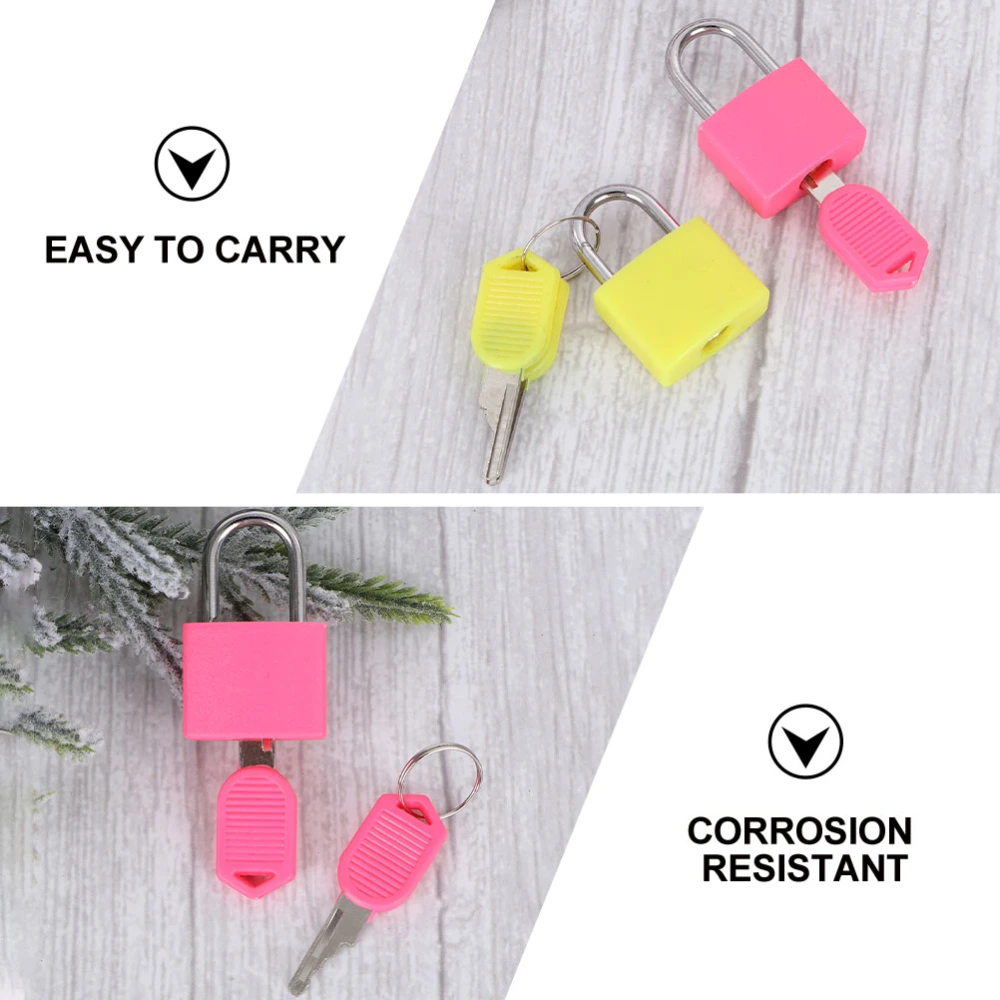 6pcs Mini Colorful Multifunctional Padlock Lovely Luggage Hanging Lock