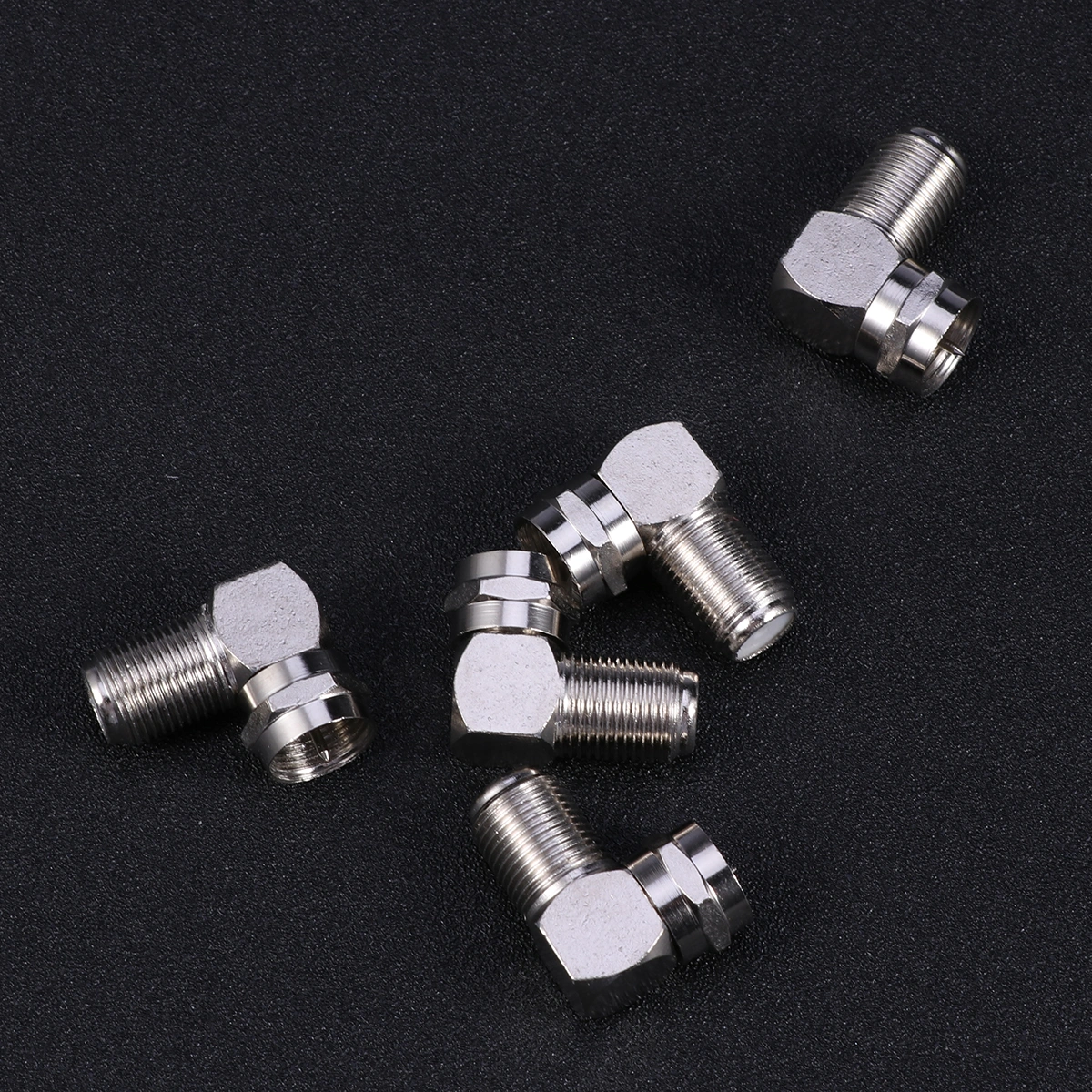 5Pc Right Angle 90 Degree Coaxial Connector Waterproof Connection F Male To F Female Adapter Connector