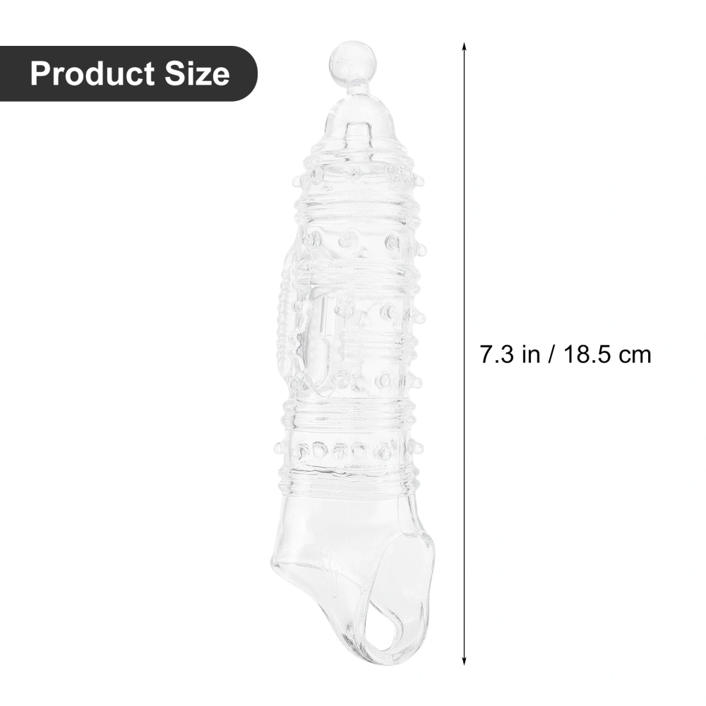 Vibrating Penis Sleeve Dildo Sleeve Extension Cover Adults Sex Toy Stimulator