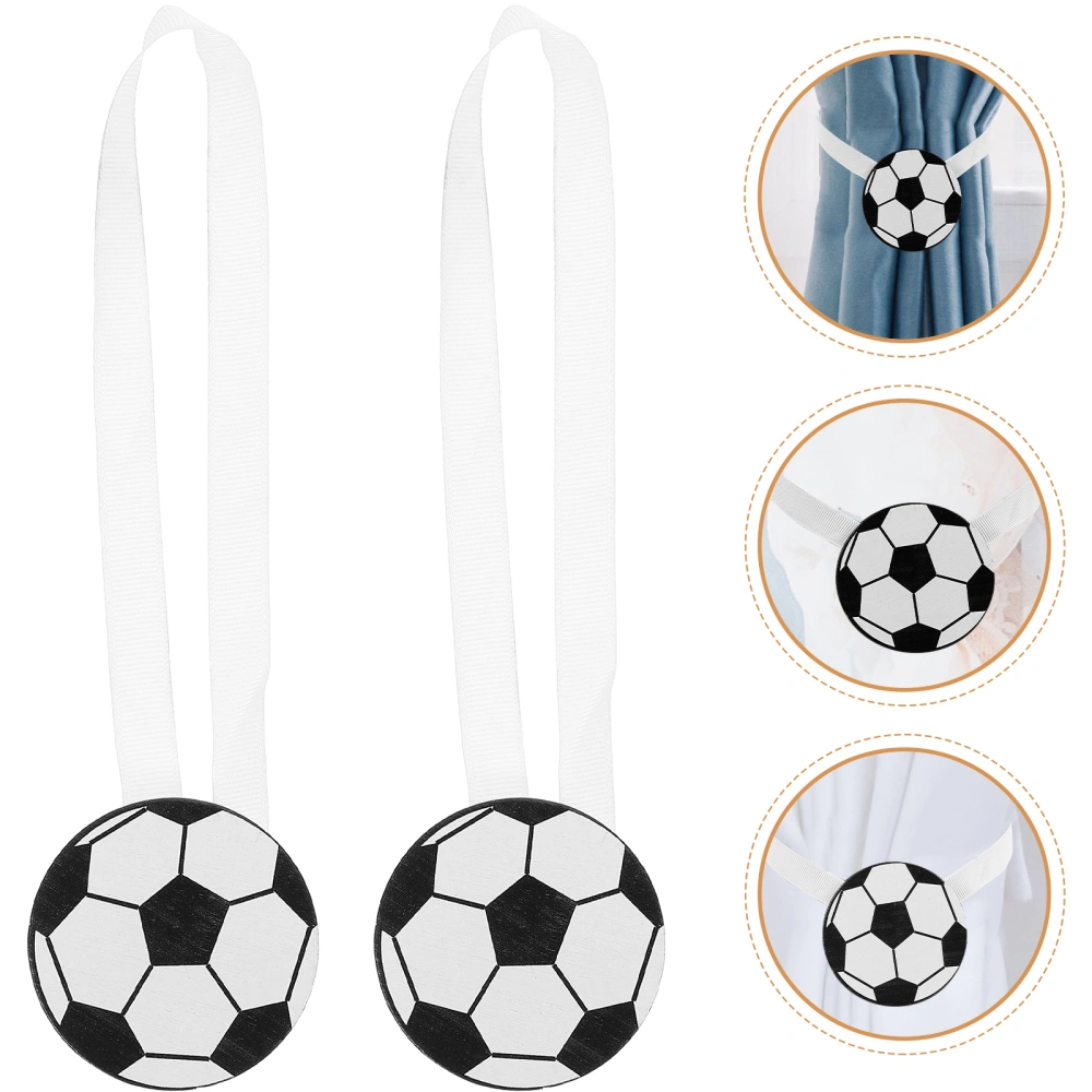 2pcs Creative Curtain Clasp Football Curtain Clasp Magnetic Curtain Tiebacks