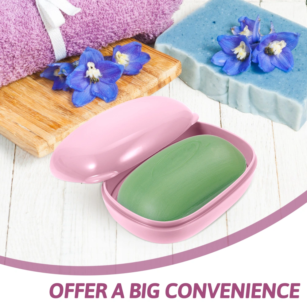 2Pcs Soap Dish Household Soap Box Bathroom Soap Holder Soap Tray Portable Soap Container