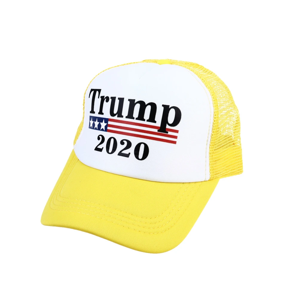 Trump 2020 Sun Hat Creative President Election Baseball Hat Unique Hip Hop Hat for Men Women - Yellow