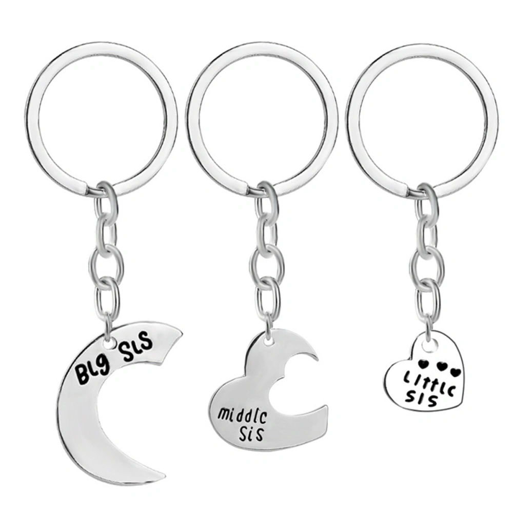 Keychains Good Sister Set Key Chain Creative Love Puzzle Pendants Bag Key Rings Gift