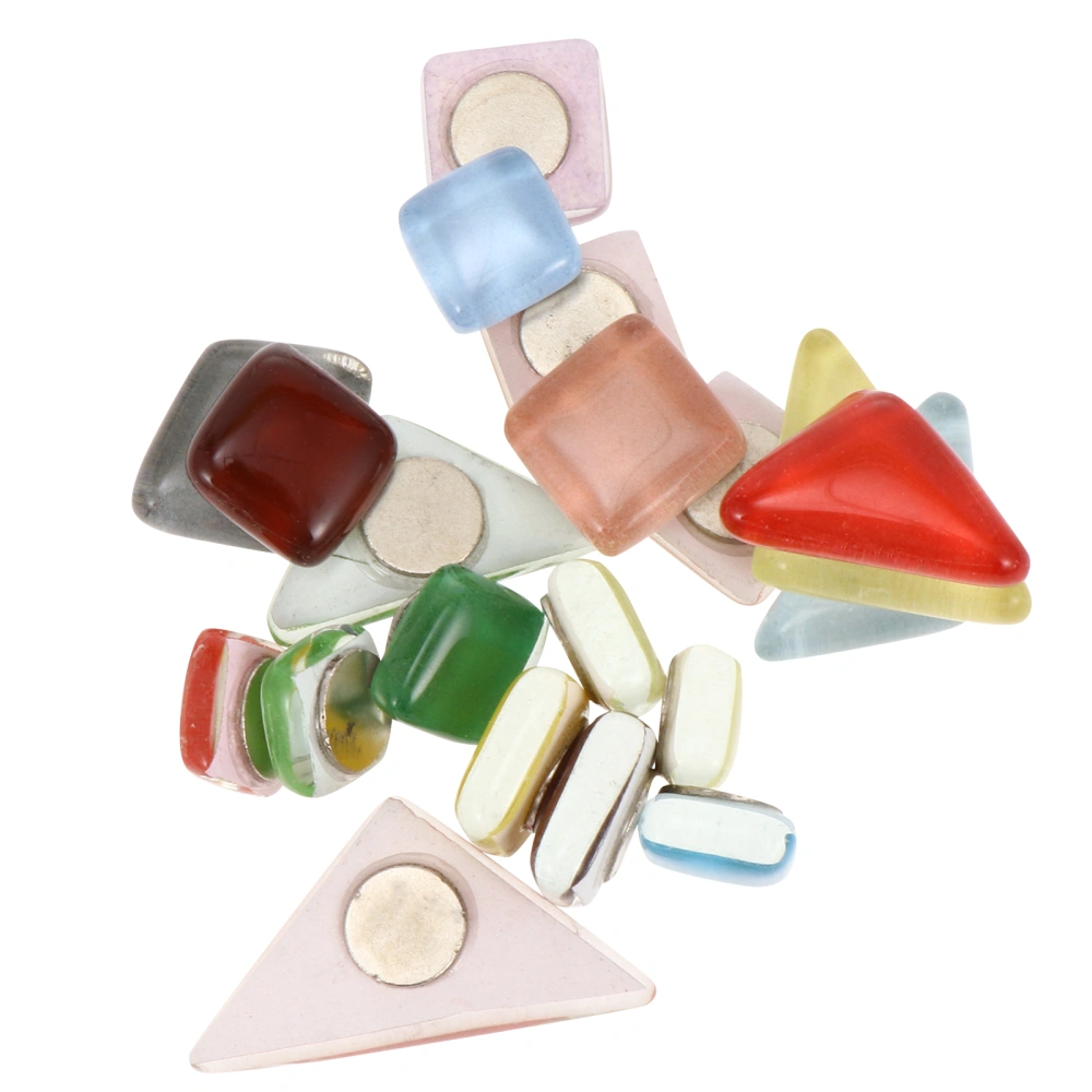 20pcs Creative Refrigerator Magnets Irregular Glass Fridge Magnets for Decor