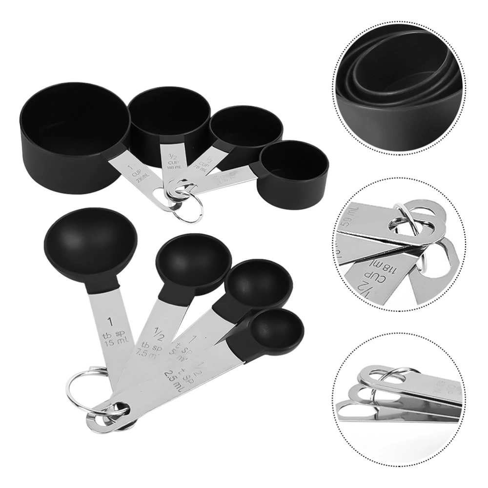 8Pcs Stainless Steel Measuring Spoon Cup Scale Measuring Spoon Set Baking Spoon