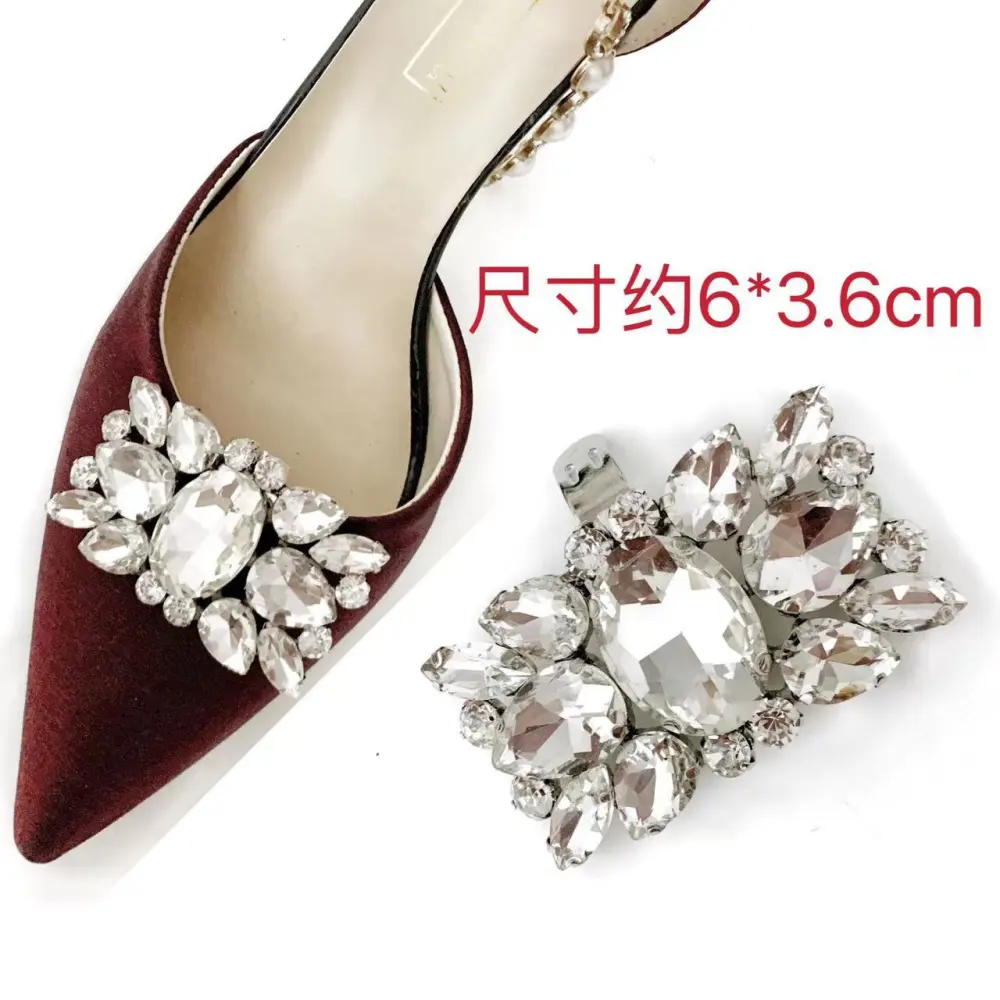 2Pcs Crystal Shoe Clip High Shoe Crystal Clips Shoe Buckle Jewelry Bridal Shoe Jewelries Clips