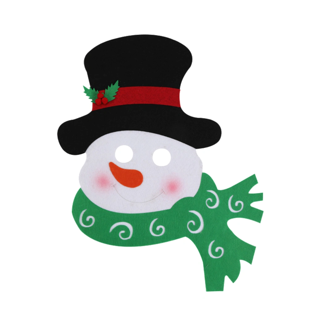 Christmas Decorative Mask Snowman Design Face Mask Funny Nonwoven Mask Christmas Supplies Dress Up Apparel Accessories for Costume Cosplay Christmas