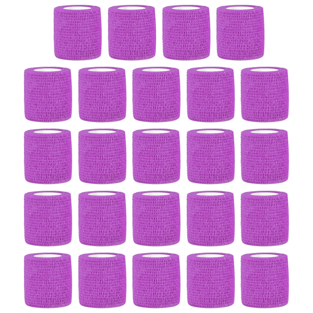 24PCS Grip Bandage Cover Wraps Self Adhesive Tapes (Purple)