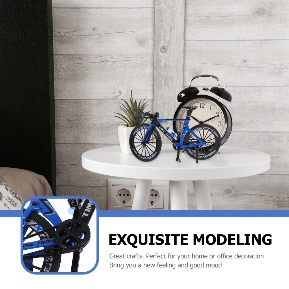 1pc Desktop Ornament Chic Tabletop Crafts Ornament House Model Simulation Bike