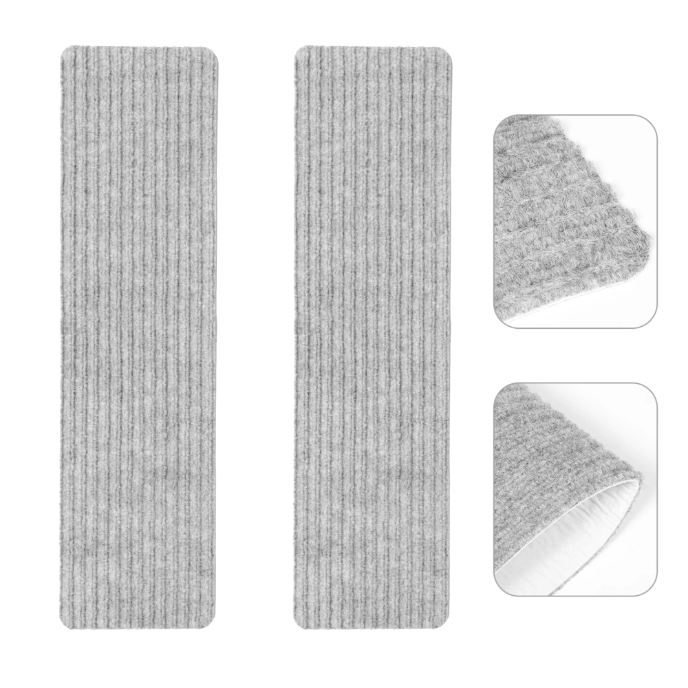 2Pcs Non-slip Carpet Stair Treads Non-skid Self-adhesive Stair Rugs for Kids Pets