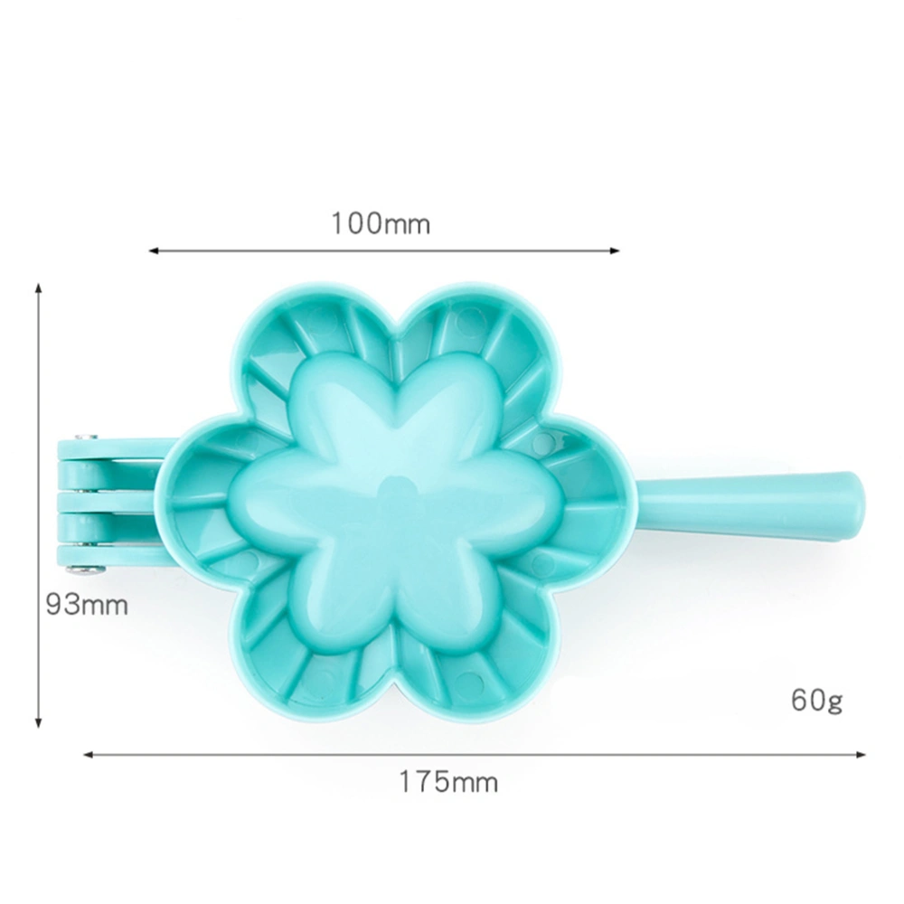 3 Pcs Flower Shape Plastic Dumplings Press Tools Household Mould Set DIY Dumpling Maker for Kitchen Home Blue (Size S/M/L, Each Size 1pc)