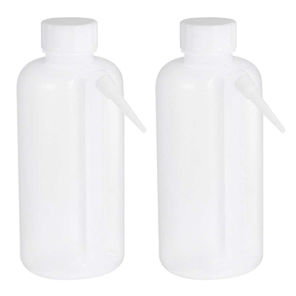 2pcs Plastic Wash Bottle Portable Washing Bottle Wide Mouth Squeeze Bottle 500ml