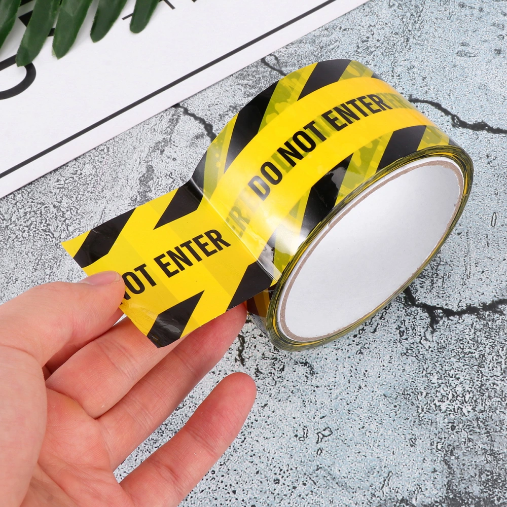 1 Roll Do Not Enter Safety Tape Safe Self Adhesive Sticker Warning Tape Masking Tape Safety Stripes Tape for Walls Floors Pipes (Yellow)