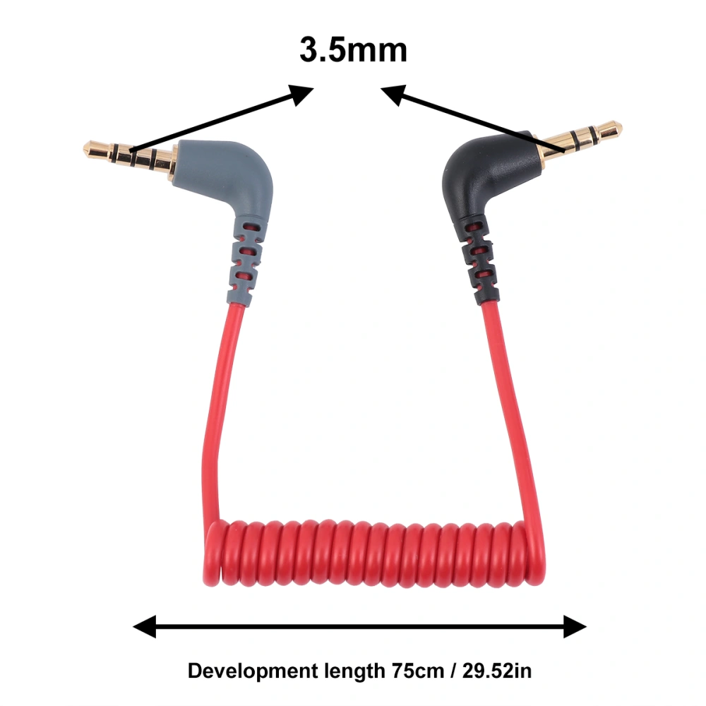 3.5MM Connection Cable Sound Signal Adapter Digital Cable for Outdoor (Red)