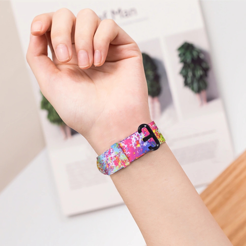 Silicone Watch Strap Printing Floral Watch Band Compatible for Mi Watch Lite