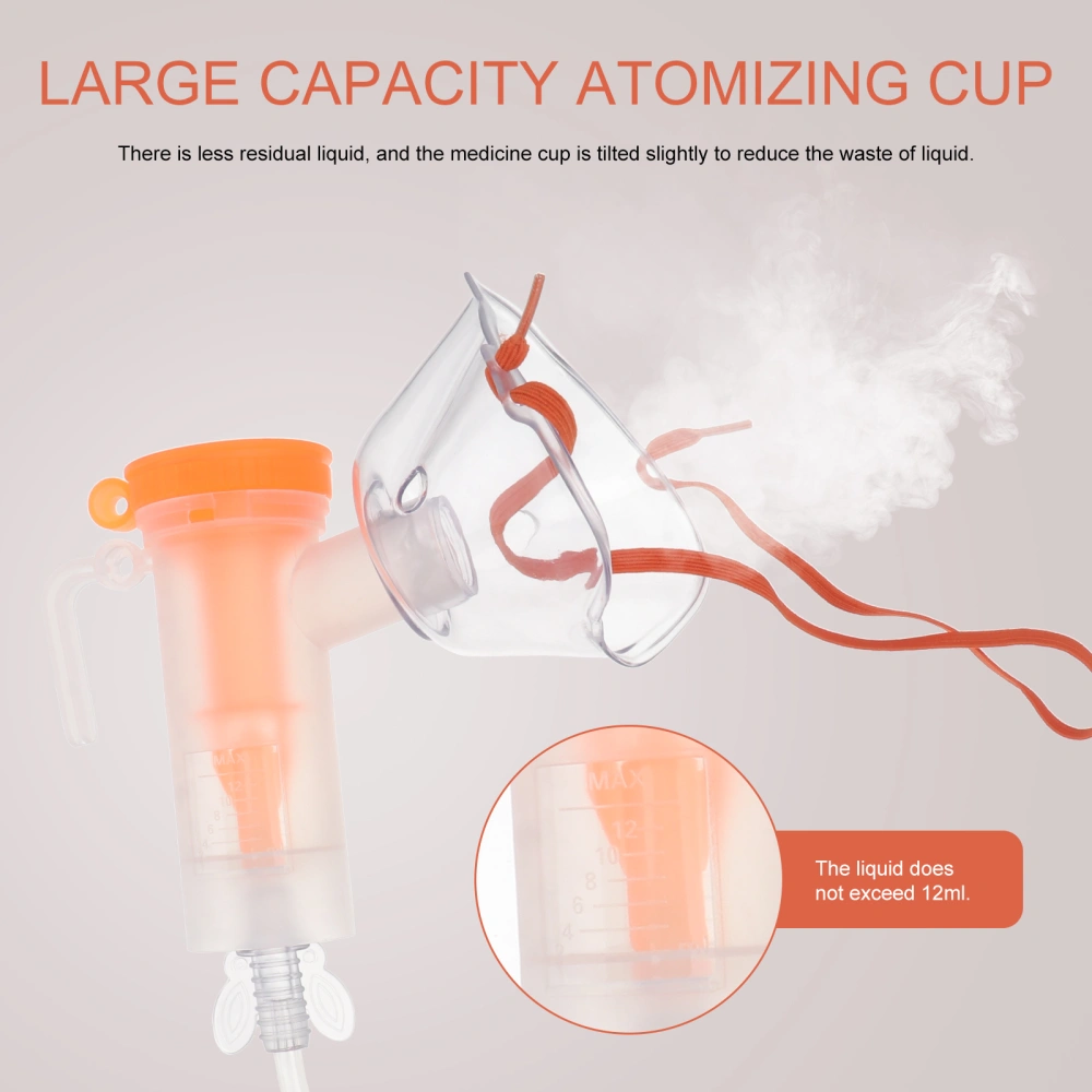 1 Set/5pcs Atomizing Mask Supplies Practical Household Atomizing Cup Nebulizer Mask Accessories