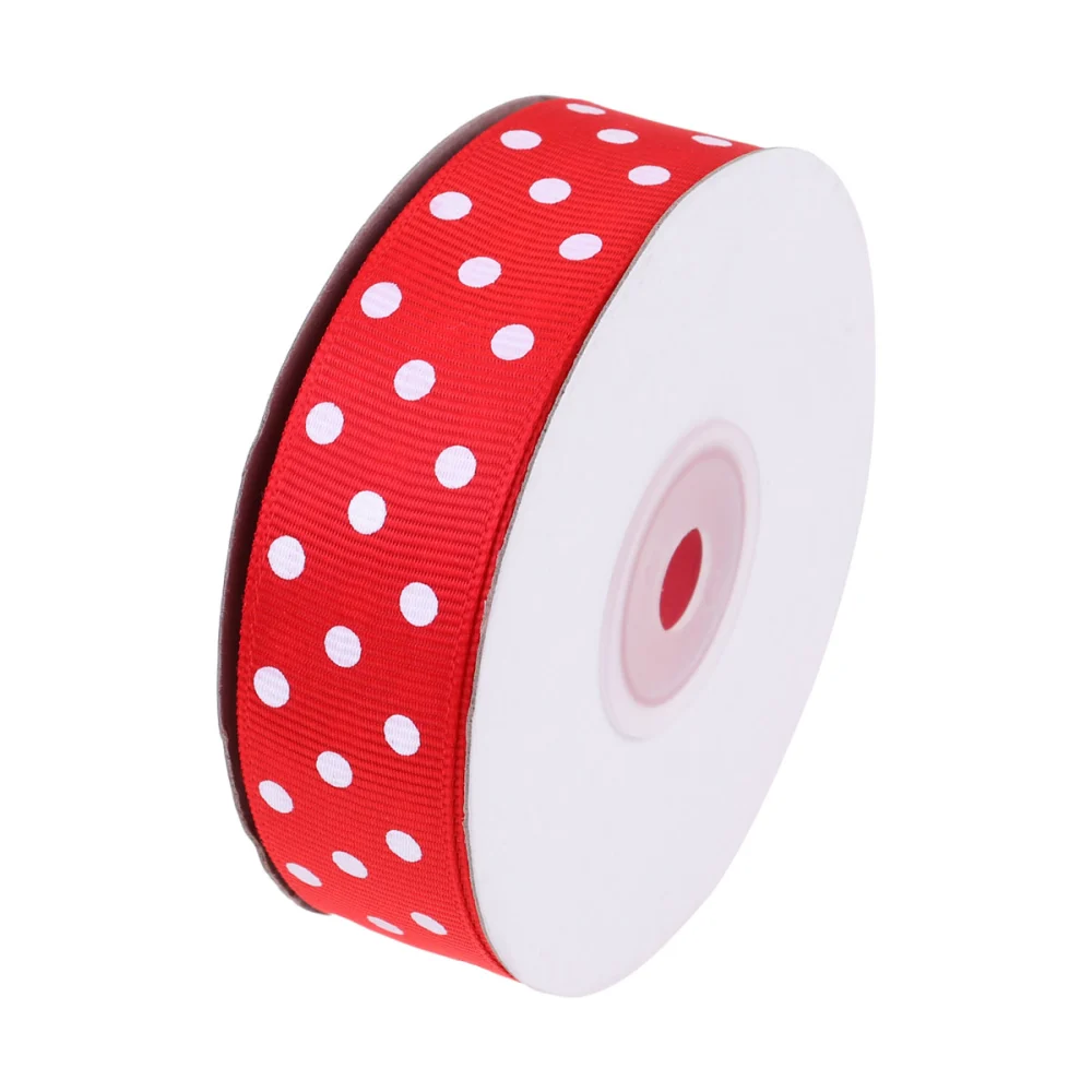 1Pc Dotted Band Dot Belt Polka Dot Band Polka-dot Tape for Wrapping Decoration Band for Parties (Red)