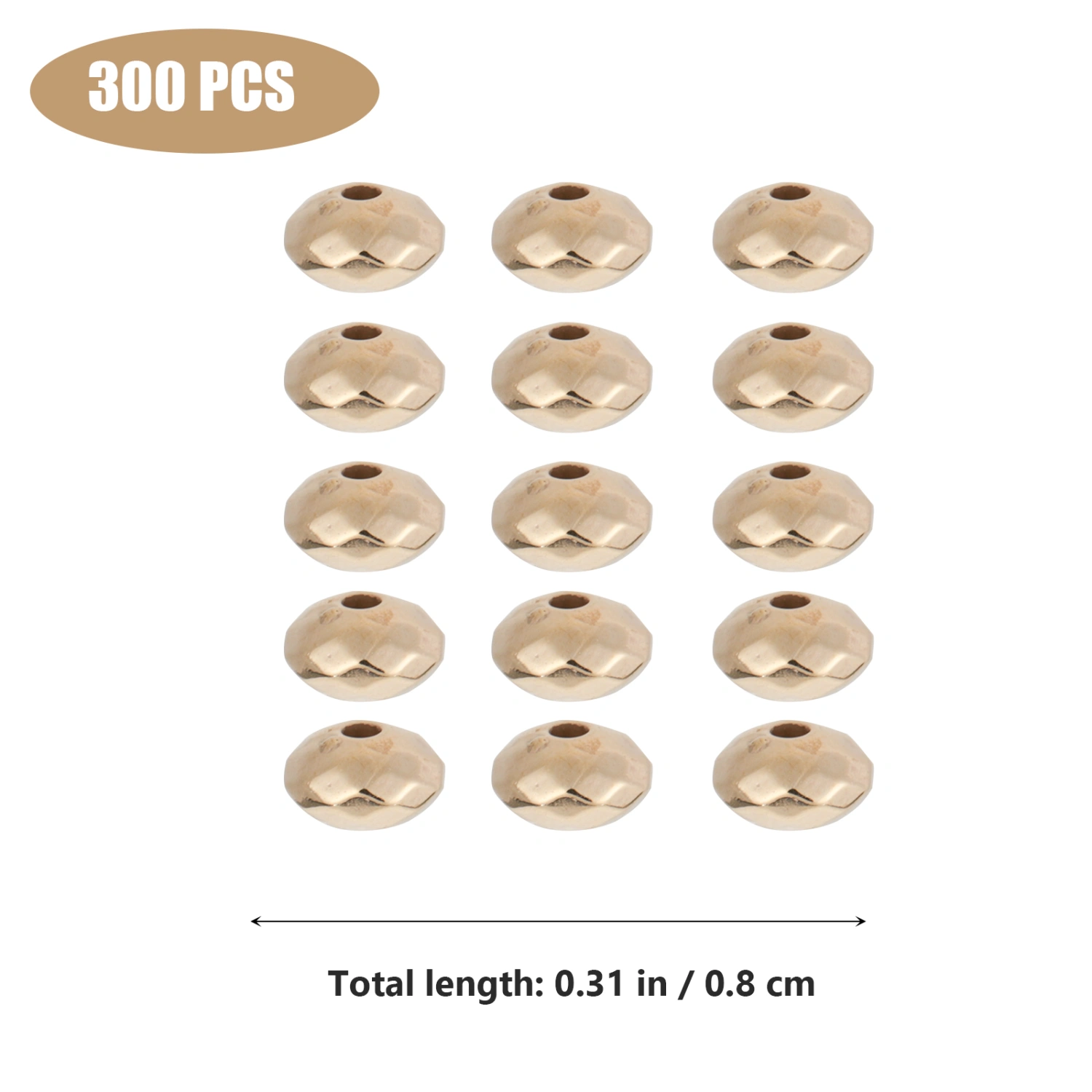300pcs DIY Jewelry Accessories Beads Spacer Beads Bracelets Making Material