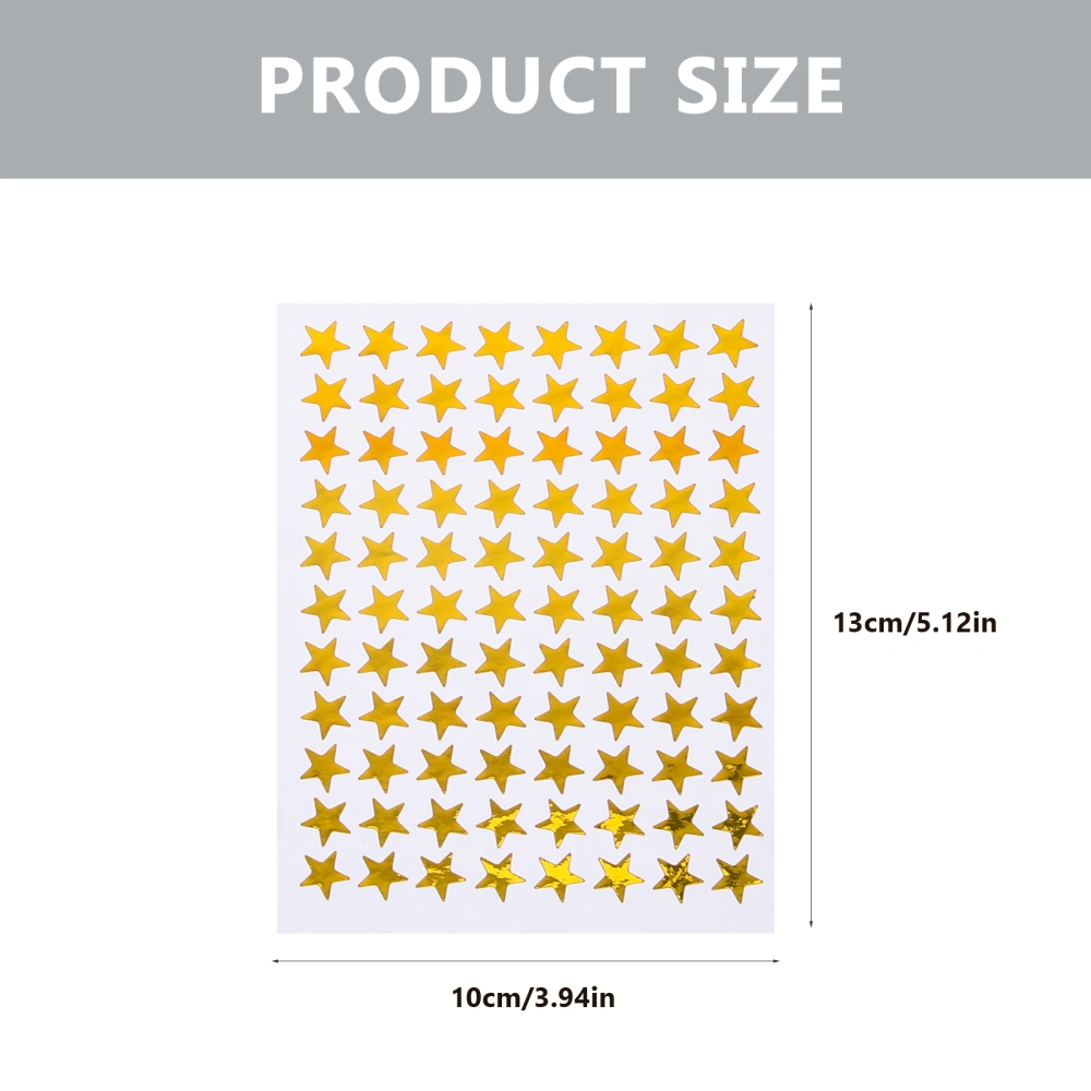 50 Sheets of Small Star Stickers Kids Reward Star Stickers Self-adhesive Kids Decals School Supplies