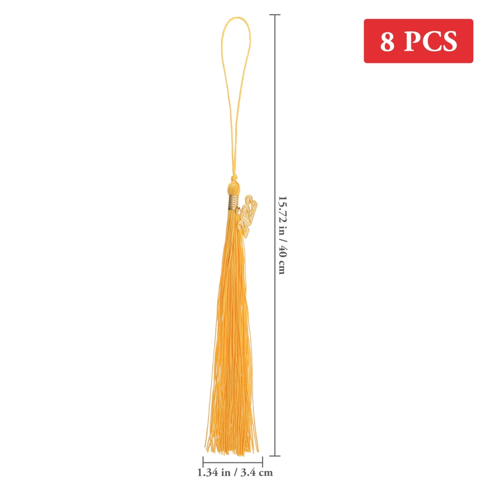 8 Pcs Graduation Doctoral Hat Tassel DIY Charm Hanging Tassel Pendants