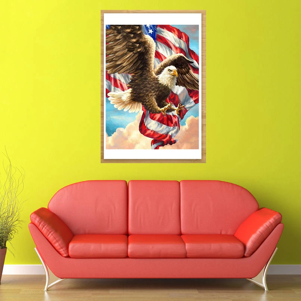 Beads Painting American Eagle Pattern Cross Stitch Painting by Diamond Home Ornaments Z340