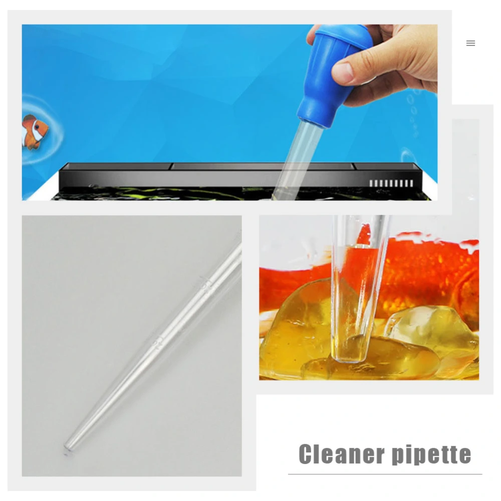 3Pcs Aquarium Clean Pipettes Long Fish Tank Water Changer Gravel Cleaning Tools