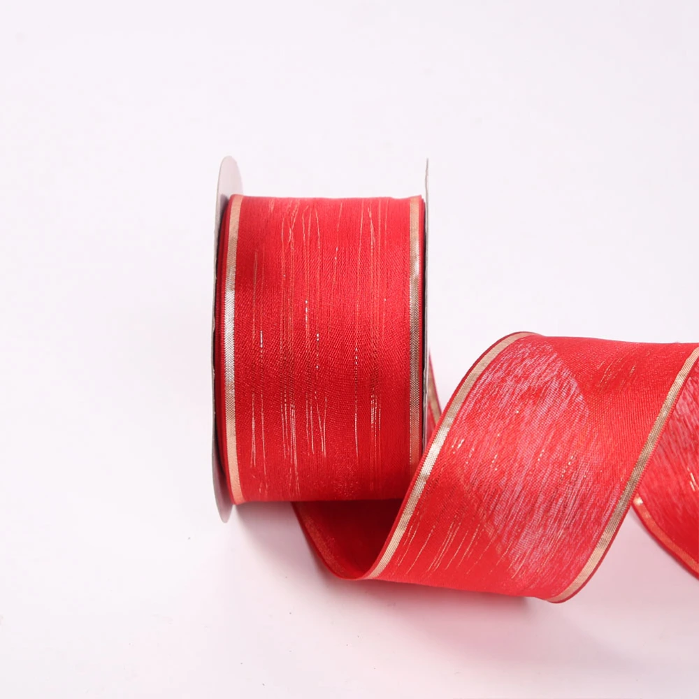 1 Roll Red Ribbons Gift Wrap Flower Packing Ribbons Accessories Party DIY Birthday Gift Decorative String Props Wrapper