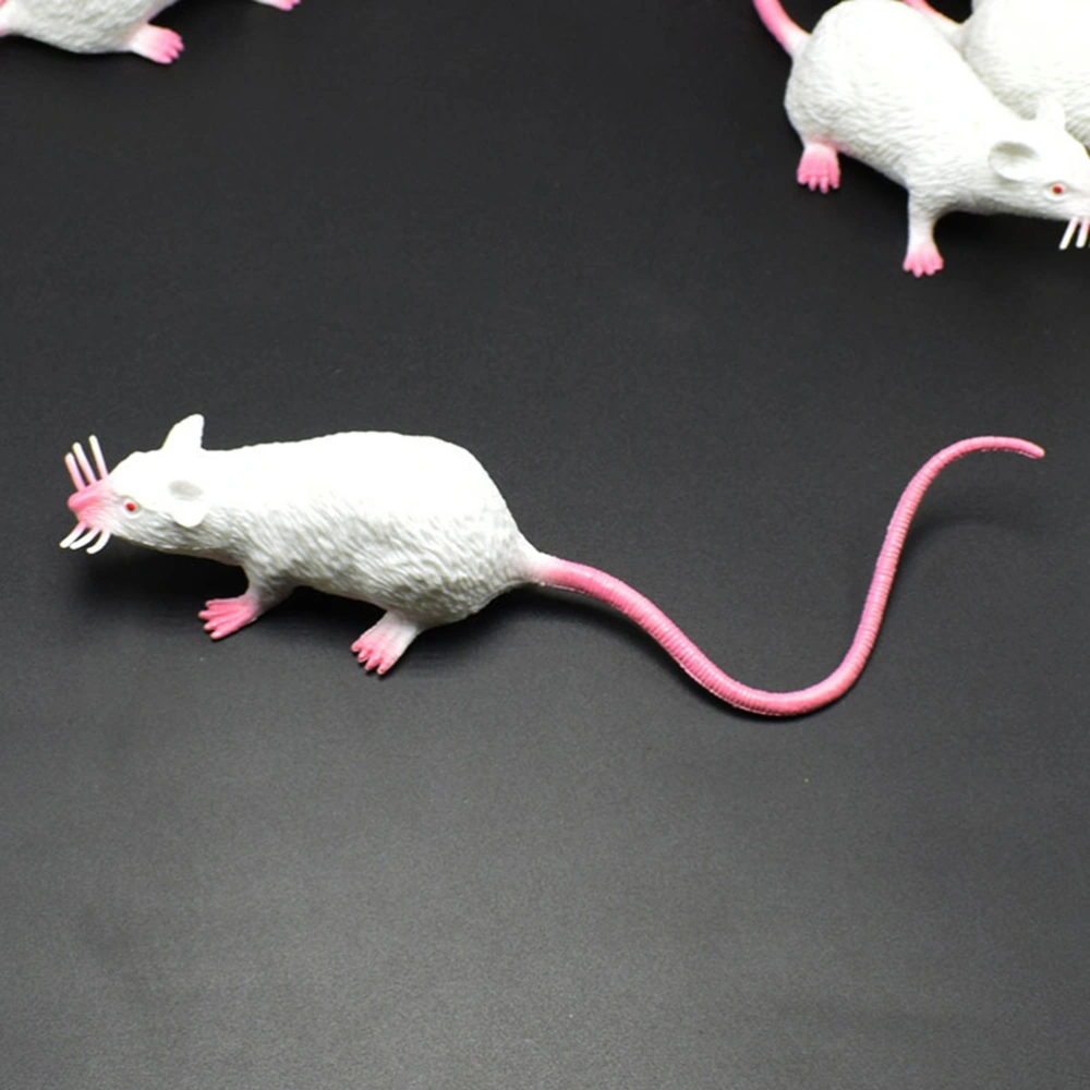 2pcs Realistic Mice Toy Spooky Rat Toy Halloween Prank Toy Creepy Halloween Decor Medium Size (Pink)