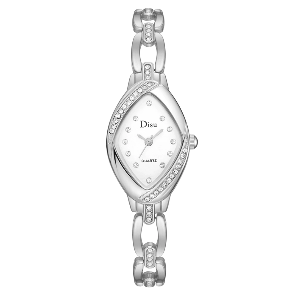 DS042 Women's Fashion Business Wrist Watches Luxury Bracelet Dress Quartz Watch (Silver)