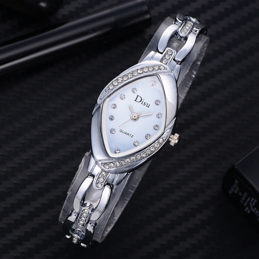 DS042 Women's Fashion Business Wrist Watches Luxury Bracelet Dress Quartz Watch (Silver)