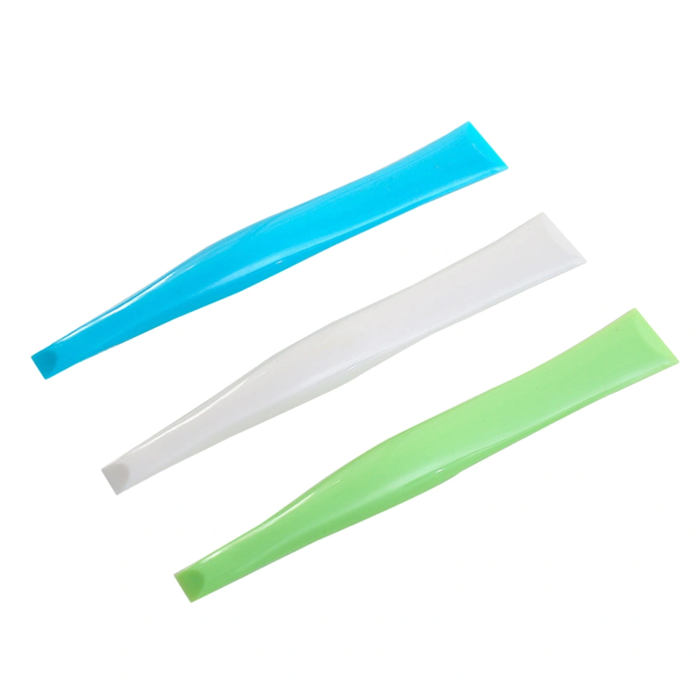 3pcs Kitchen Stove Clean Decontamination Double-Headed Scraper (Green, Blue and Beige)