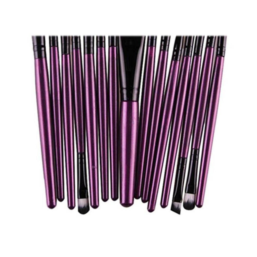 20PCS Professional Portable Makeup Brushes Cosmetic Tools Foundation Brush Eyebrow Brush Kit (Black and Purple)