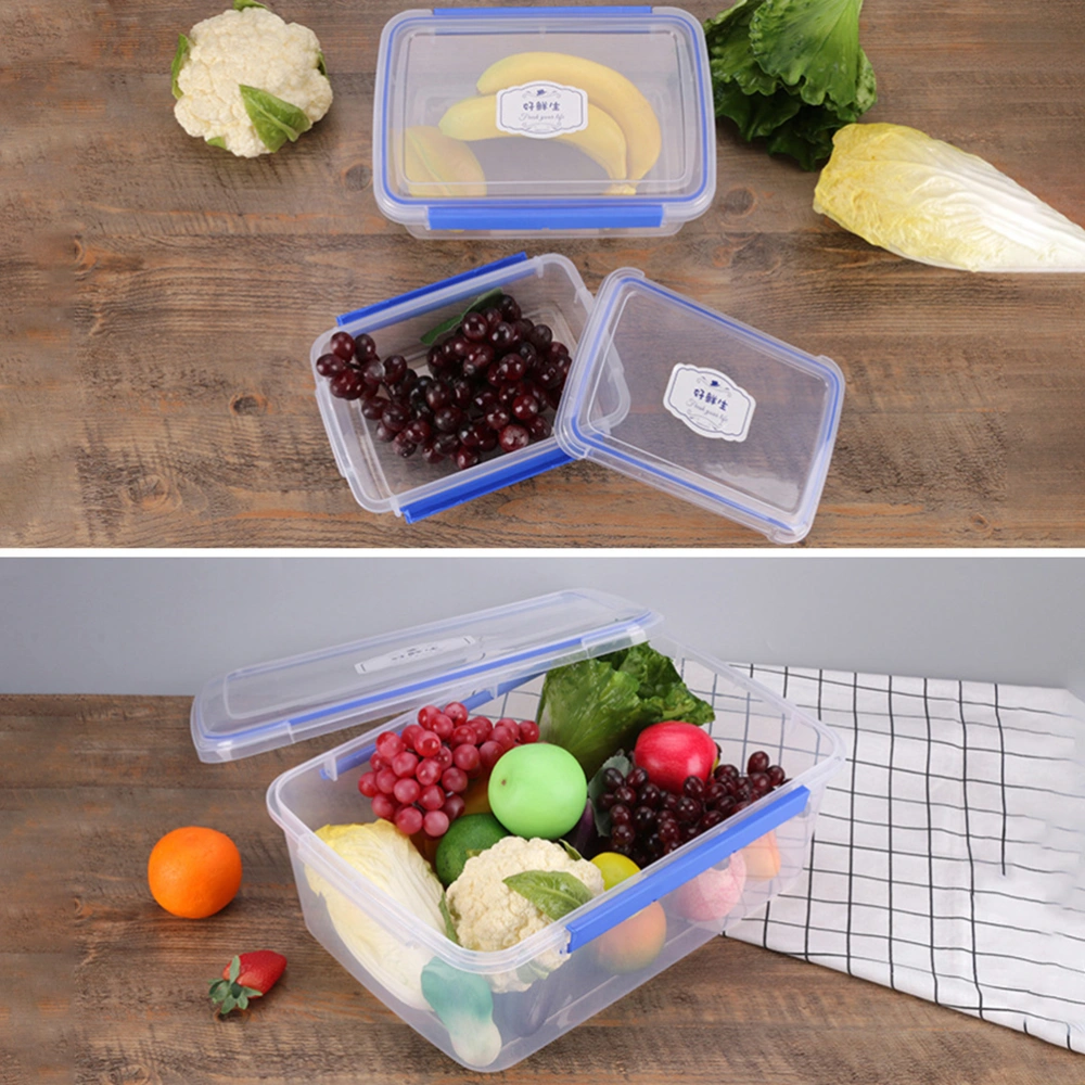 1.5L Food-grade PP Lunch Boxes Set Sealing High Temperature Resistant Food Container Buckle Box for Home Refrigerator Microwave