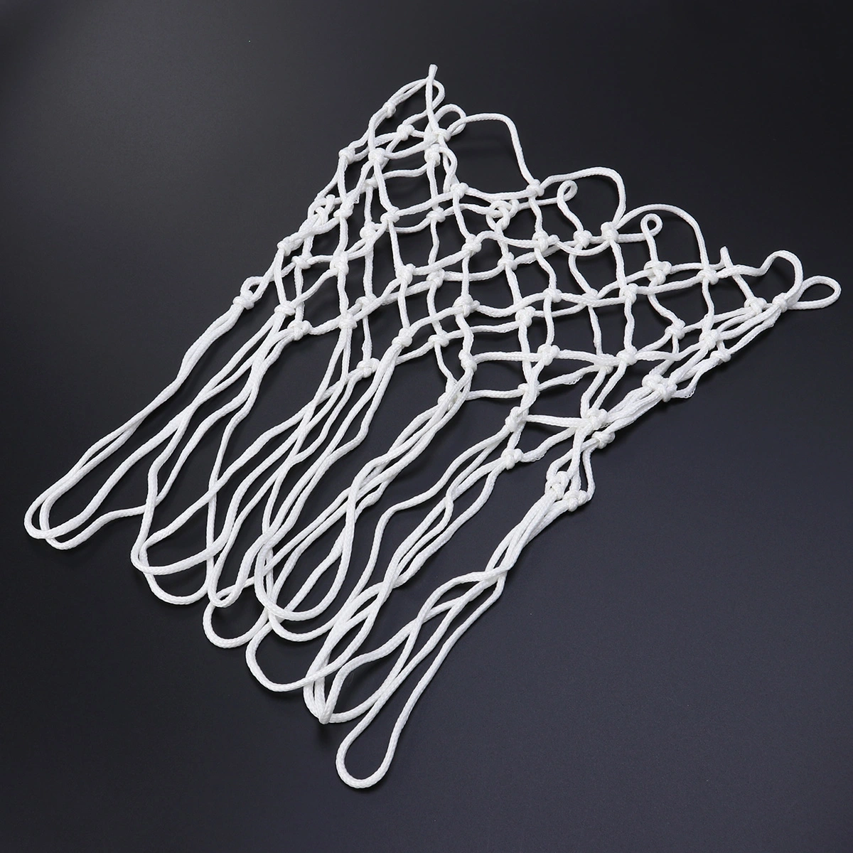 Night Glowing Luminous Basketball Net Nylon Braided Standard Professional Basketball Net Heavy Duty Thick Net Basketball Net (White)