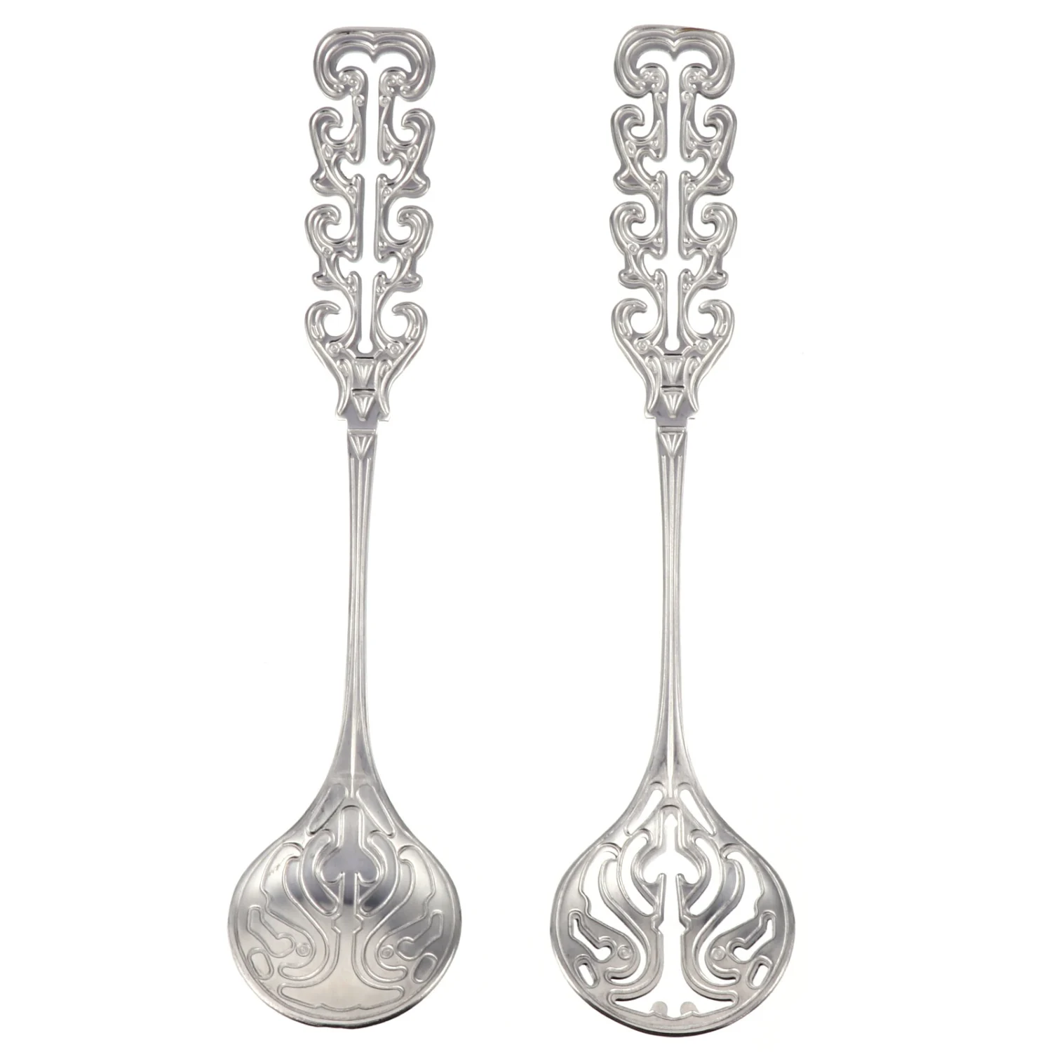 2 Pcs Stainless Steel Coffee Spoon Coffee Stirring Spoon Coffee Strainer Spoon