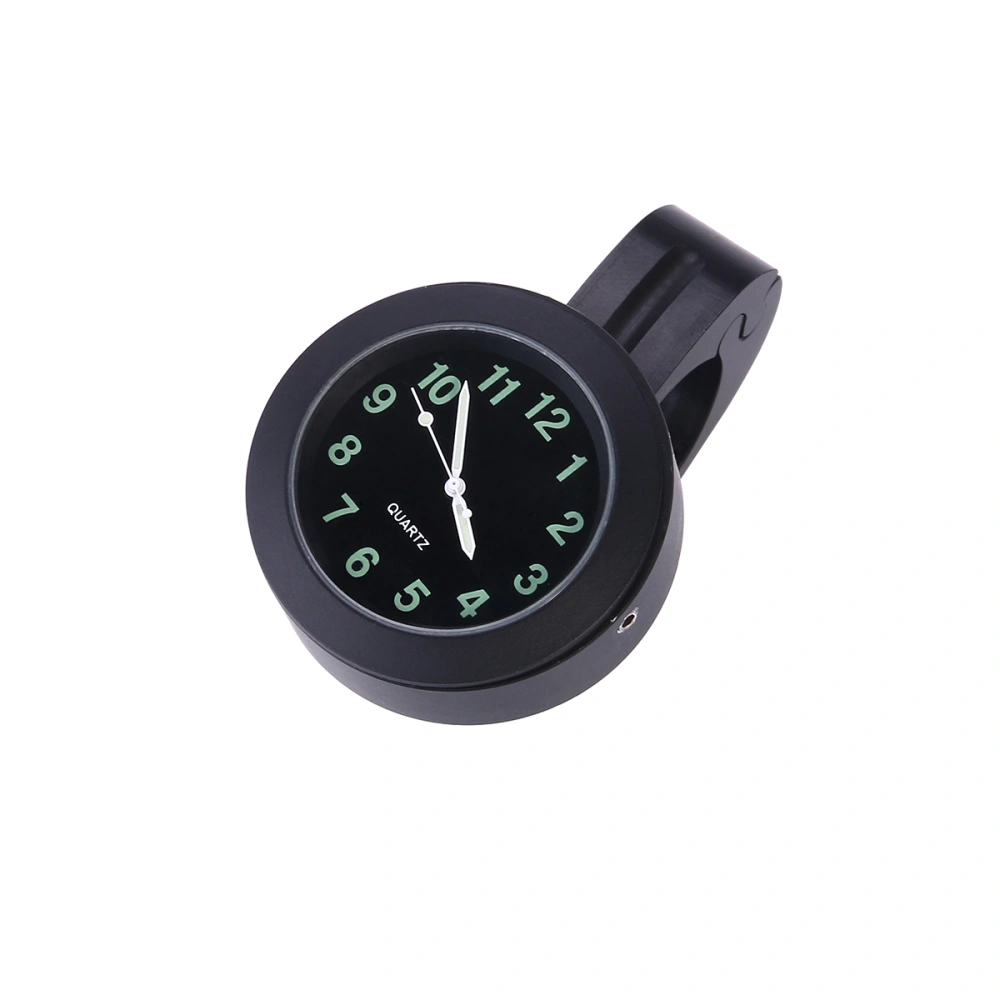 7/8 Inch Waterproof Motorcycle Motorbike Handlebar Dial Glow-Watch Clock (Black)