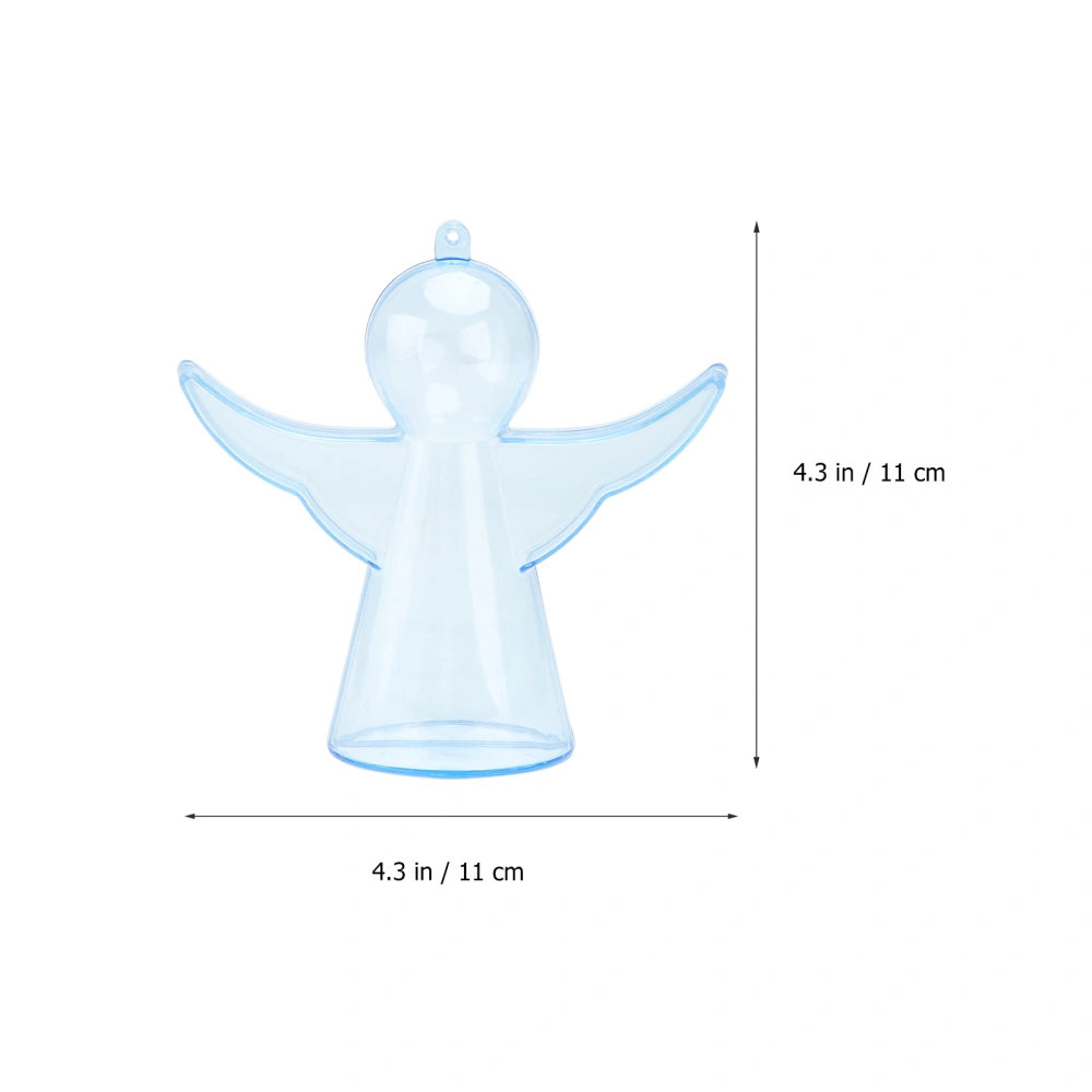 6pcs Transparent Candy Box Angel Shaped Candy Storage Container Wrapping Box