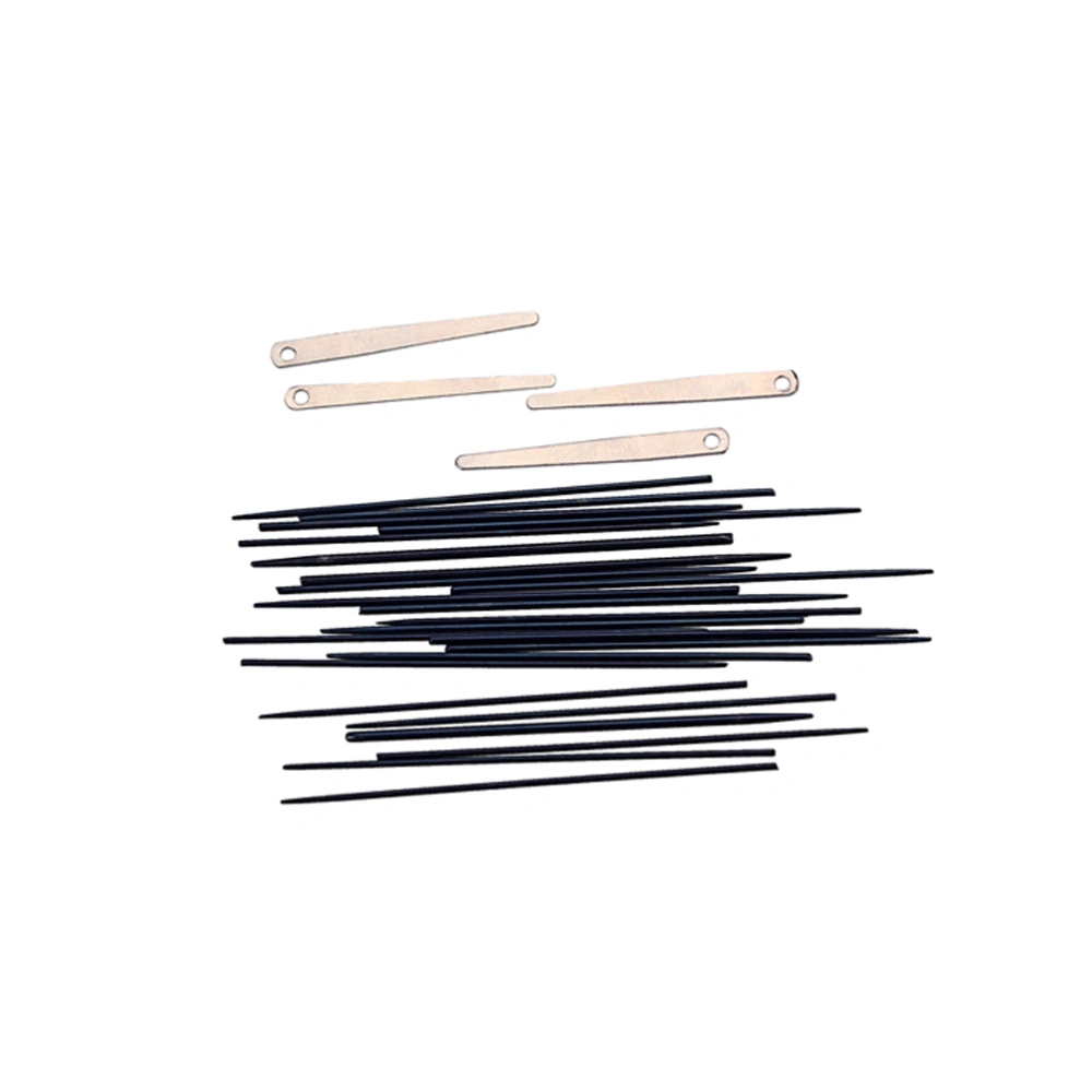 1 Set 24pcs Saxophone Pin Spring Sax Needle Clarinet Pin Spring Flute Pin Spring Flute Needle Clarinet Needle Repair Accessories Parts with 4pcs Sax Spring Leaf C703 (Black)