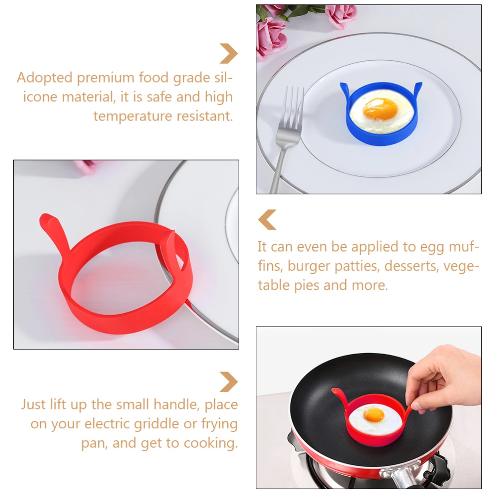 6pcs Silicone Egg Rings Food Grade Egg Cooking Rings Kitchen Fried Egg Molds