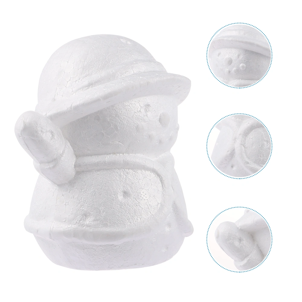 3pcs Unfinished Snowman DIY Made Snowman Christmas Ornament Christmas Snowman Decor for Home Office and Restaurant (White Height 13cm)