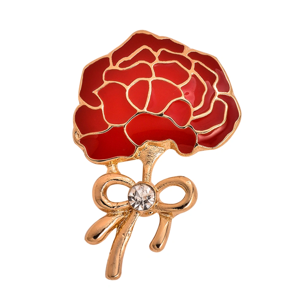 Fashion Elegant Carnation Flower Brooches Brooch Pin Breastpin Jewelry Accessories Gift for Women Girls (X1461 Red)