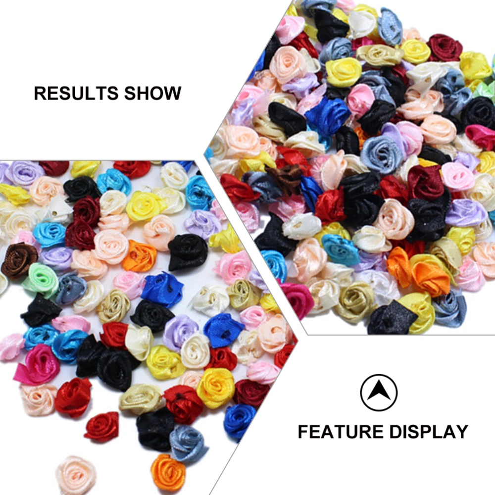 150pcs DIY Ribbon Flowers Craft DIY Wedding Headpiece Ornament Appliques