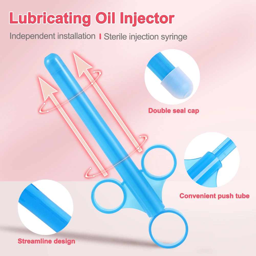 1 Pair Silicone Injector  Internal Lube Applicator Anal Vaginal Lubricant Injector