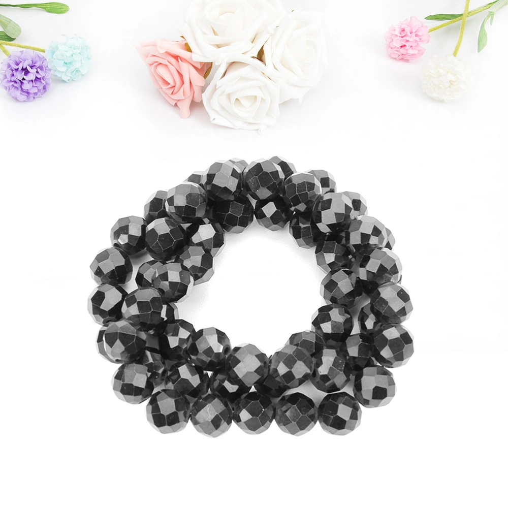 192pcs Handmade Jewelry Beads DIY Bracelet Necklace Beads Round Scattered Beads for Women Black