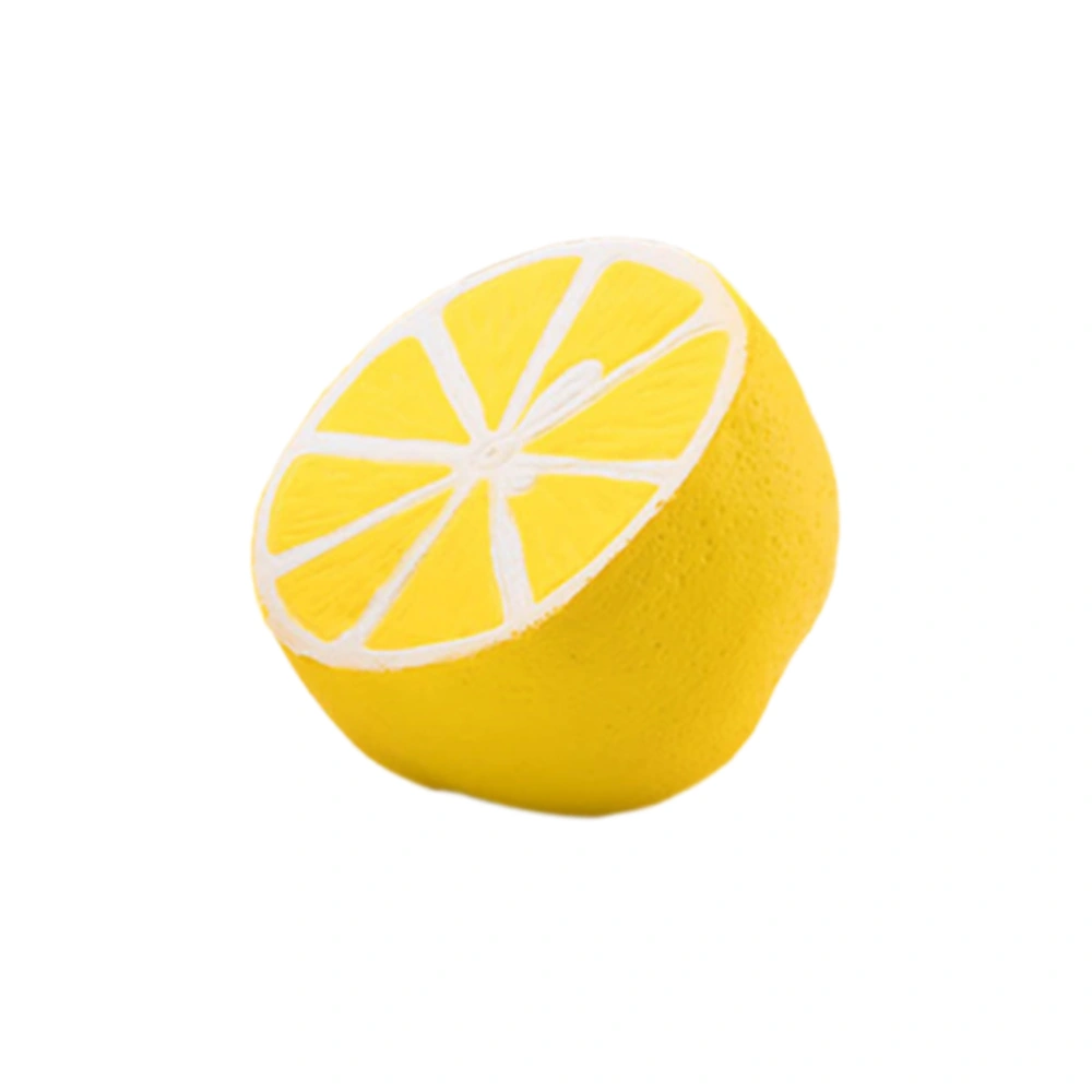 Slow Toy Lemon Decompression Playing Toy Creative PU Fruit Toy for Kids Children (Yellow)