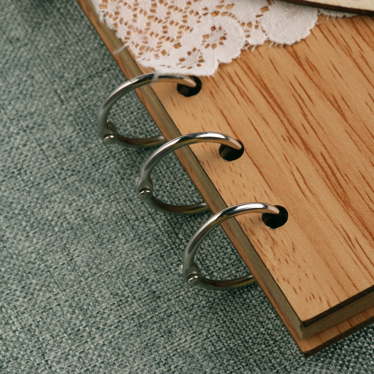 Wooden Notebook Roman Grain Love Flowers Notebook cut Wood Journal for Wedding