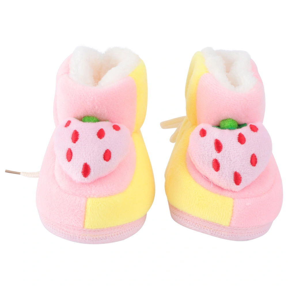 1 Pair Baby Cotton Shoes Thickening Baby Prewalker Baby Winter Warm Shoes