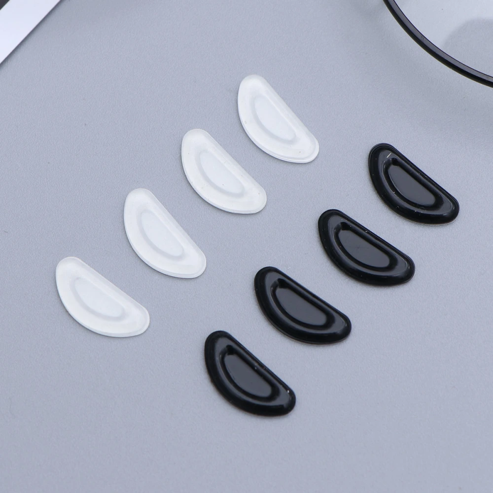 12 Sets Silicone Plate Glasses Nose Pad Half Moon Nose Pad Anti-skid Nose Pad Glasses Increase Nose Pad Glasses Accessories