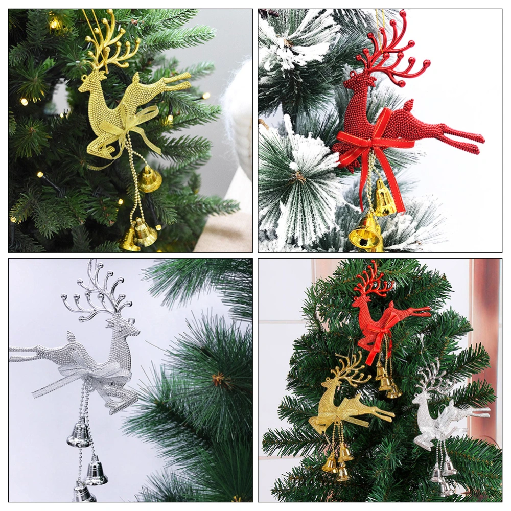 6pcs  Christmas Tree Decoration Pendant Reindeer Window Hanging Christmas Party Supplies