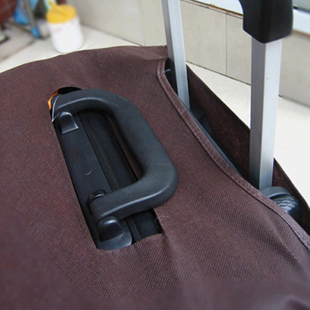 Foldable Waterproof Dustproof Luggage Cover Protector for 20-inch Trolley Case Suitcase (Coffee)